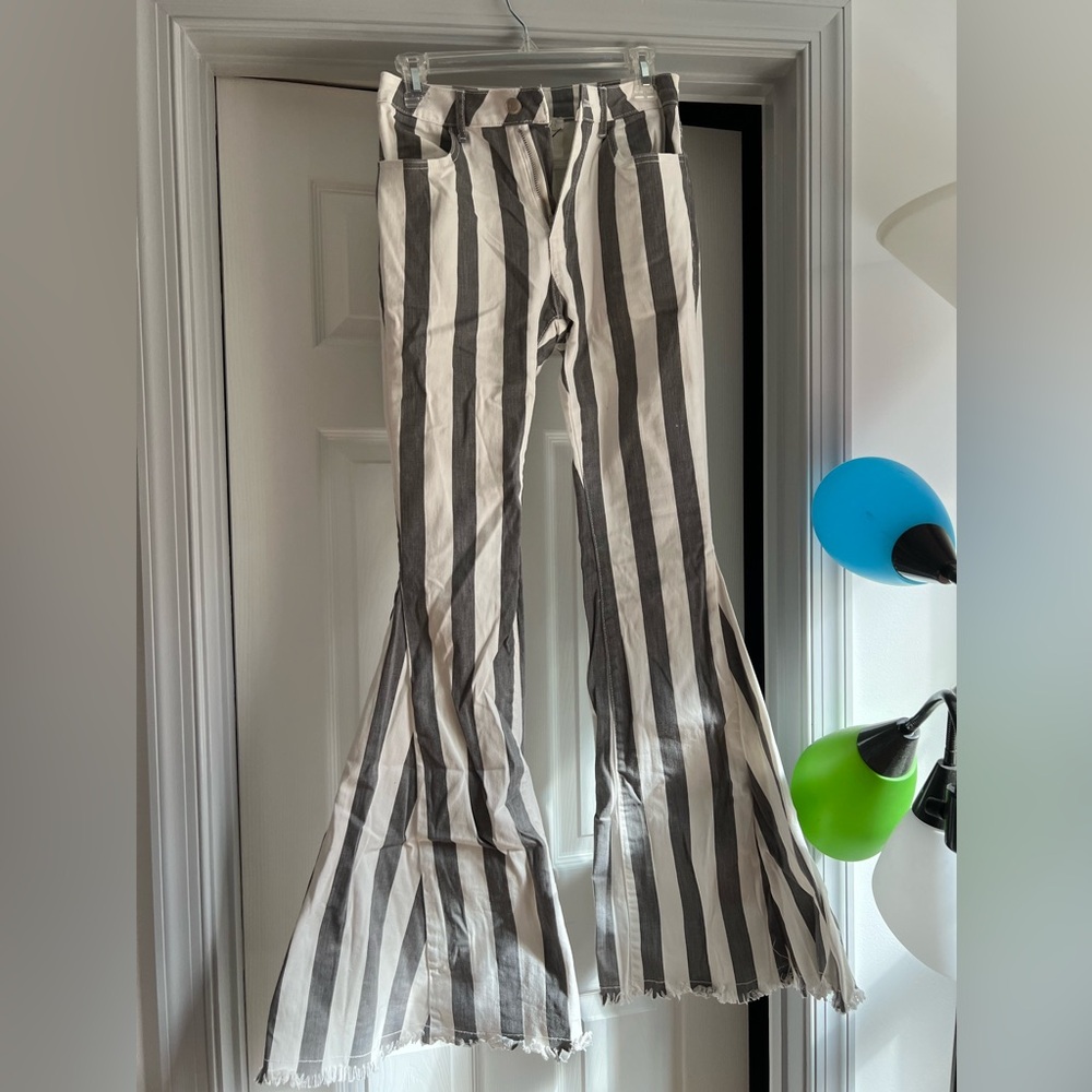 Striped Flare Jeans